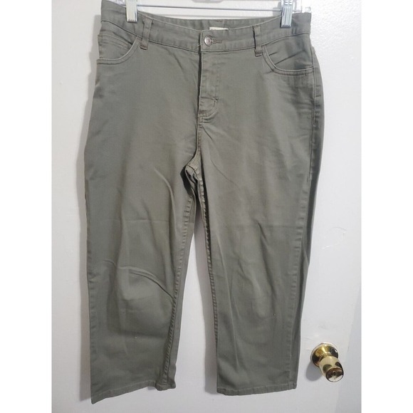 Cherokee Women's Size 4 Black Capri Dark Wash Cotton Blend Stretch Denim Jeans - Picture 1 of 5